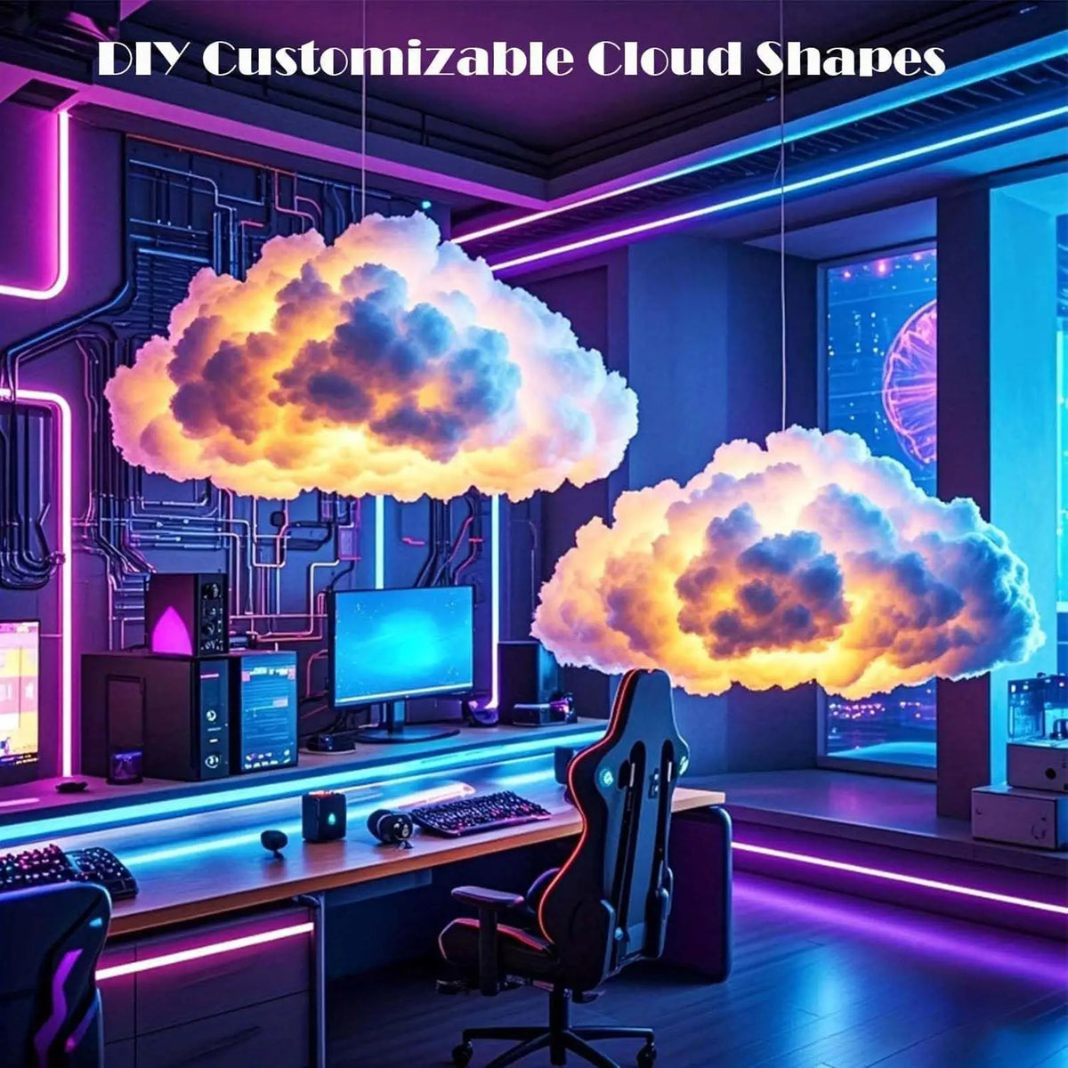3D Thunder Cloud Lamp – USB LED Night Light with Music Rhythm