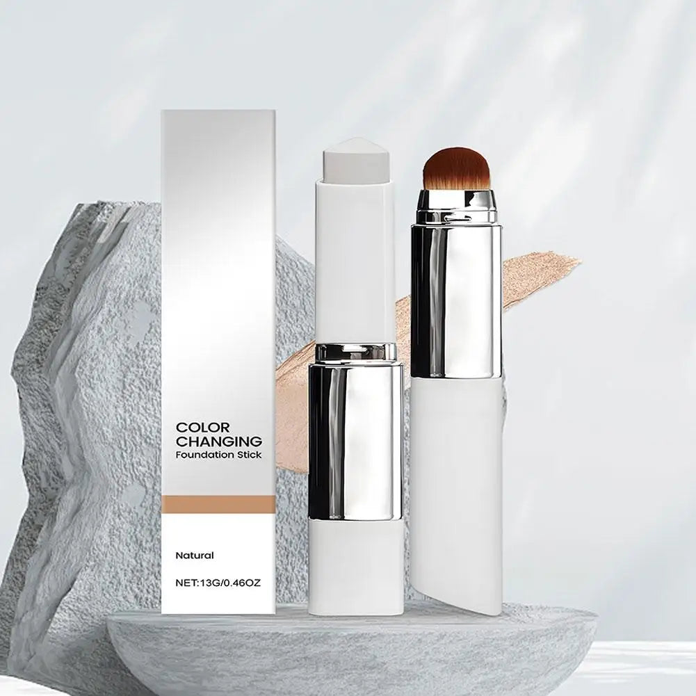 Base de Maquillaje 2 en 1 con Cambio de Color – Cobertura Total y Larga Duración