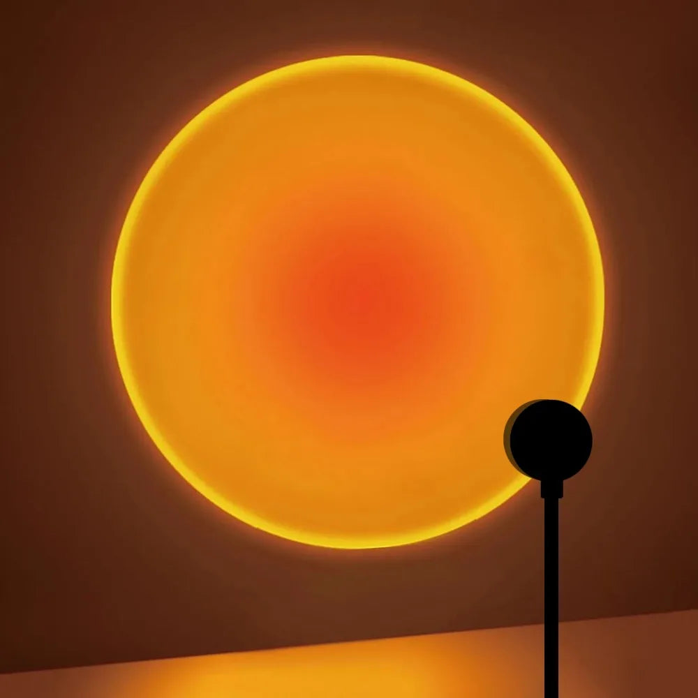 Sunset Projection Lamp – Rotatable USB Atmosphere Light for Home